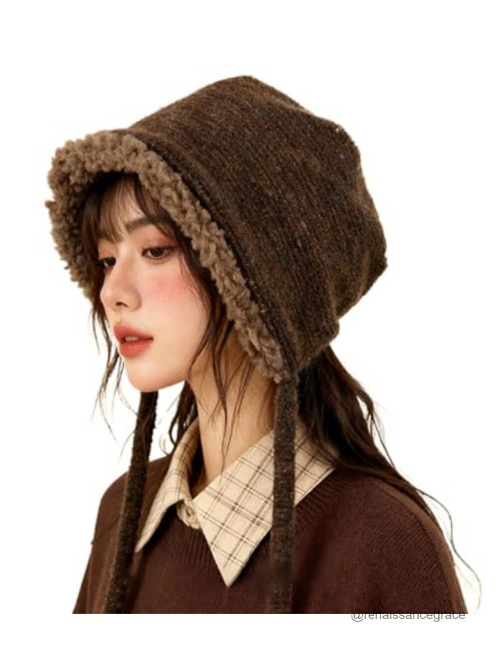 Winter Fleece Beanie with Ear Flaps Soft Warm Crochet Skull Cap